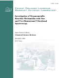 Cover page: Investigation of organometallic reaction mechanisms with one and two dimensional vibrational spectroscopy
