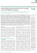 Cover page: Immunotherapy response assessment in neuro-oncology: a report of the RANO working group