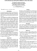 Cover page: On the Bottom-Up and Top-Down Influences of Eye Movements