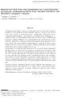 Cover page: Error bounds for one-dimensional constrained Langevin approximations for nearly density-dependent Markov chains