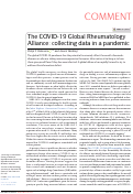 Cover page: The COVID-19 Global Rheumatology Alliance: collecting data in a pandemic.