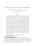 Cover page: Hispanic Names, Acculturation, and Health