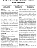 Cover page: SoundLoc: Acoustic Method for Indoor Localization without Infrastructure