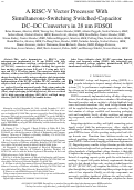 Cover page: A RISC-V Vector Processor With Simultaneous-Switching Switched-Capacitor DCDC Converters in 28 nm FDSOI