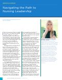 Cover page of Navigating the Path to Nursing Leadership