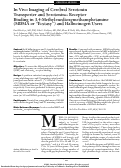 Cover page: In Vivo Imaging of Cerebral Serotonin Transporter and Serotonin2A Receptor Binding in 3,4-Methylenedioxymethamphetamine (MDMA or “Ecstasy”) and Hallucinogen Users