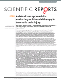 Cover page: A data-driven approach for evaluating multi-modal therapy in traumatic brain injury.