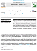 Cover page: A comparative study on data segregation for mesoscopic energy modeling