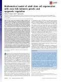 Cover page: Mathematical model of adult stem cell regeneration with cross-talk between genetic and epigenetic regulation