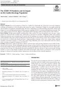 Cover page: The COVID-19 Pandemic and its Impact on the Cardio-Oncology Population.