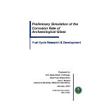 Cover page: Preliminary Simulation of the Corrosion Rate of Archaeological Glass