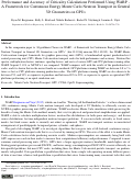 Cover page: Performance and accuracy of criticality calculations performed using WARP – A framework for continuous energy Monte Carlo neutron transport in general 3D geometries on GPUs