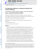 Cover page: Psychobiological Influences on Maternal Sensitivity in the Context of Adversity