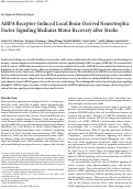 Cover page: AMPA receptor-induced local brain-derived neurotrophic factor signaling mediates motor recovery after stroke.