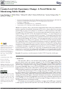 Cover page: County-Level Life Expectancy Change: A Novel Metric for Monitoring Public Health