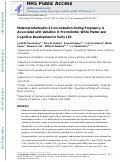 Cover page: Maternal Interleukin-6 concentration during pregnancy is associated with variation in frontolimbic white matter and cognitive development in early life.