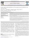 Cover page: In utero repair of myelomeningocele with autologous amniotic membrane in the fetal lamb model.