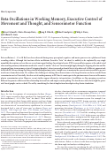 Cover page: Beta Oscillations in Working Memory, Executive Control of Movement and Thought, and Sensorimotor Function