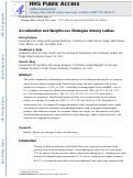 Cover page: Acculturation and Weight Loss Strategies Among Latinas