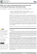 Cover page: Hugs and Cortisol Awakening Response the Next Day: An Ecological Momentary Assessment Study