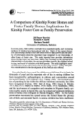 Cover page: A comparison of kinship foster homes and foster family homes: Implications for kinship foster care as family preservation