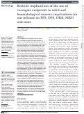 Cover page: Bedside implications of the use of surrogate endpoints in solid and haematological cancers: implications for our reliance on PFS, DFS, ORR, MRD and more