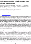 Cover page: Multistage coupling of independent laser-plasma accelerators