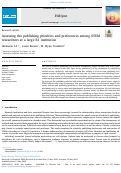 Cover page: Assessing the publishing priorities and preferences among STEM researchers at a large R1 institution
