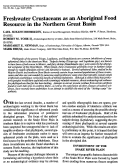 Cover page: Freshwater Crustaceans as an Aboriginal Food Resource in the Northern Great Basin