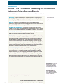 Cover page: Atypical Cross Talk Between Mentalizing and Mirror Neuron Networks in Autism Spectrum Disorder