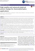 Cover page: High-quality and universal empirical atomic charges for chemoinformatics applications