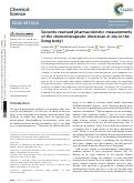 Cover page: Seconds-resolved pharmacokinetic measurements of the chemotherapeutic irinotecan in situ in the living body