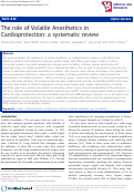 Cover page: The role of Volatile Anesthetics in Cardioprotection: a systematic review