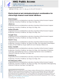 Cover page: Electrochemical and electrophysiological considerations for clinical high channel count neural interfaces