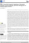 Cover page: HER3: Toward the Prognostic Significance, Therapeutic Potential, Current Challenges, and Future Therapeutics in Different Types of Cancer.