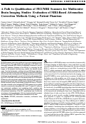 Cover page: A Path to Qualification of PET/MRI Scanners for Multicenter Brain Imaging Studies: Evaluation of MRI-Based Attenuation Correction Methods Using a Patient Phantom