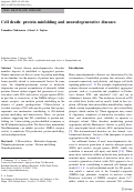 Cover page: Cell death: protein misfolding and neurodegenerative diseases