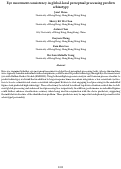 Cover page: Eye movement consistency in global-local perceptual processing predicts schizotypy