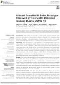 Cover page: A Novel BrainHealth Index Prototype Improved by Telehealth-Delivered Training During COVID-19