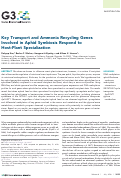 Cover page: Key Transport and Ammonia Recycling Genes Involved in Aphid Symbiosis Respond to Host-Plant Specialization