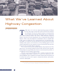 Cover page: What We've Learned About Highway Congestion