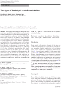 Cover page: Two types of laminolysis in adolescent athletes