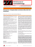 Cover page: Management of hepatocellular carcinoma with portal vein thrombosis