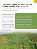 Cover page: Cover crops prove effective at increasing soil nitrogen for organic potato production