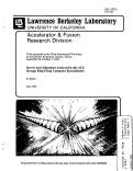 Cover page: Survey and Alignment Data Analysis for the ALS Storage Ring Using Computer Spread Sheets