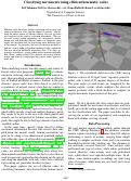 Cover page: Classifying movements using efficient kinematic codes