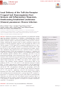 Cover page: Local Delivery of the Toll-Like Receptor 9 Ligand CpG Downregulates Host Immune and Inflammatory Responses, Ameliorating Established Leishmania (Viannia) panamensis Chronic Infection.