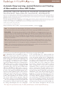 Cover page: Automatic Deep Learning–assisted Detection and Grading of Abnormalities in Knee MRI Studies