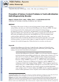 Cover page: Prevention of serious conduct problems in youth with attention deficit/hyperactivity disorder