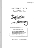 Cover page: Review of Observations of Meson Production and Behavior at the University of California Radiation Laboratory